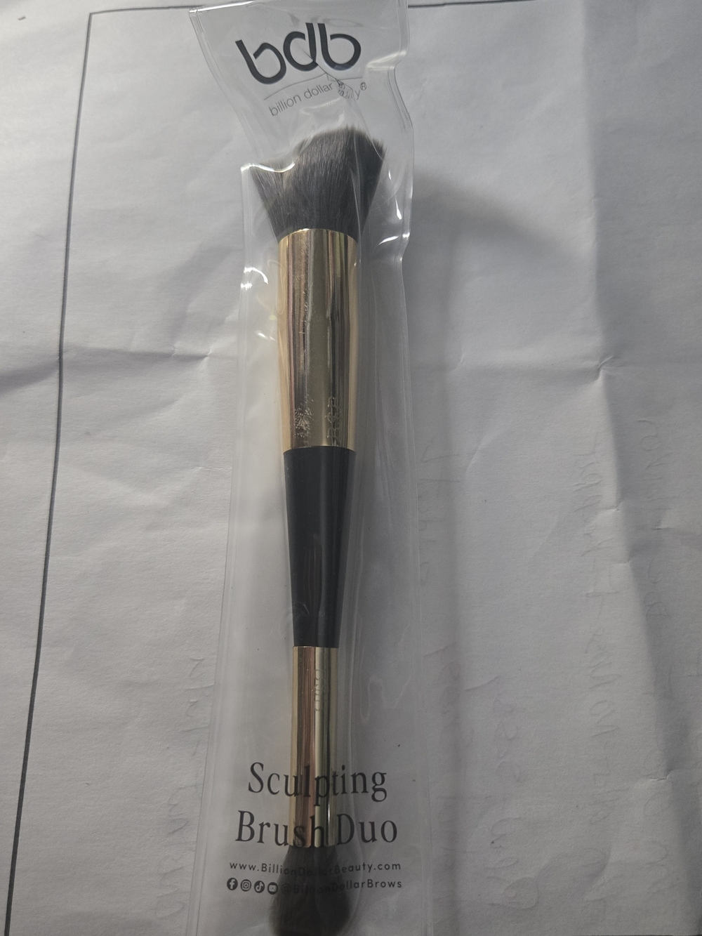 bdb Sculpting Brush Duo - Black and Gold Makeup Brush